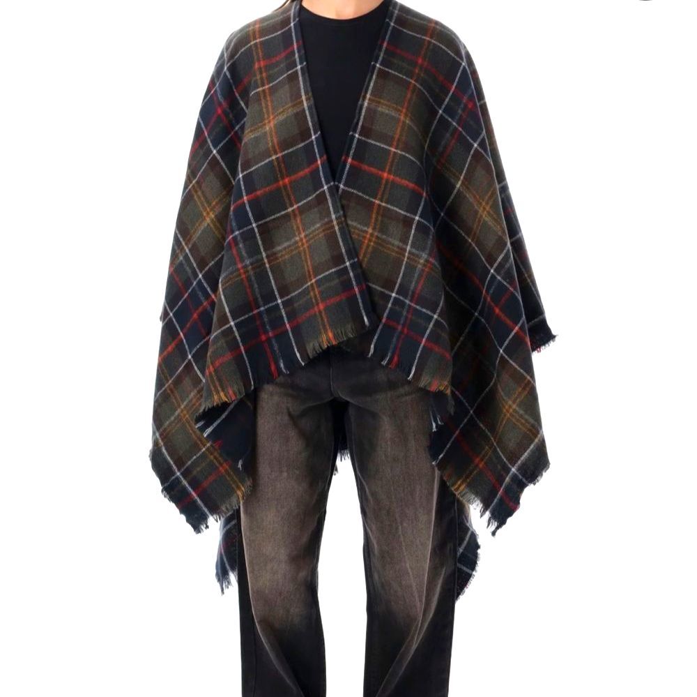 BARBOUR Classic Beautiful Tartan Plaid Cape NWT $175!!